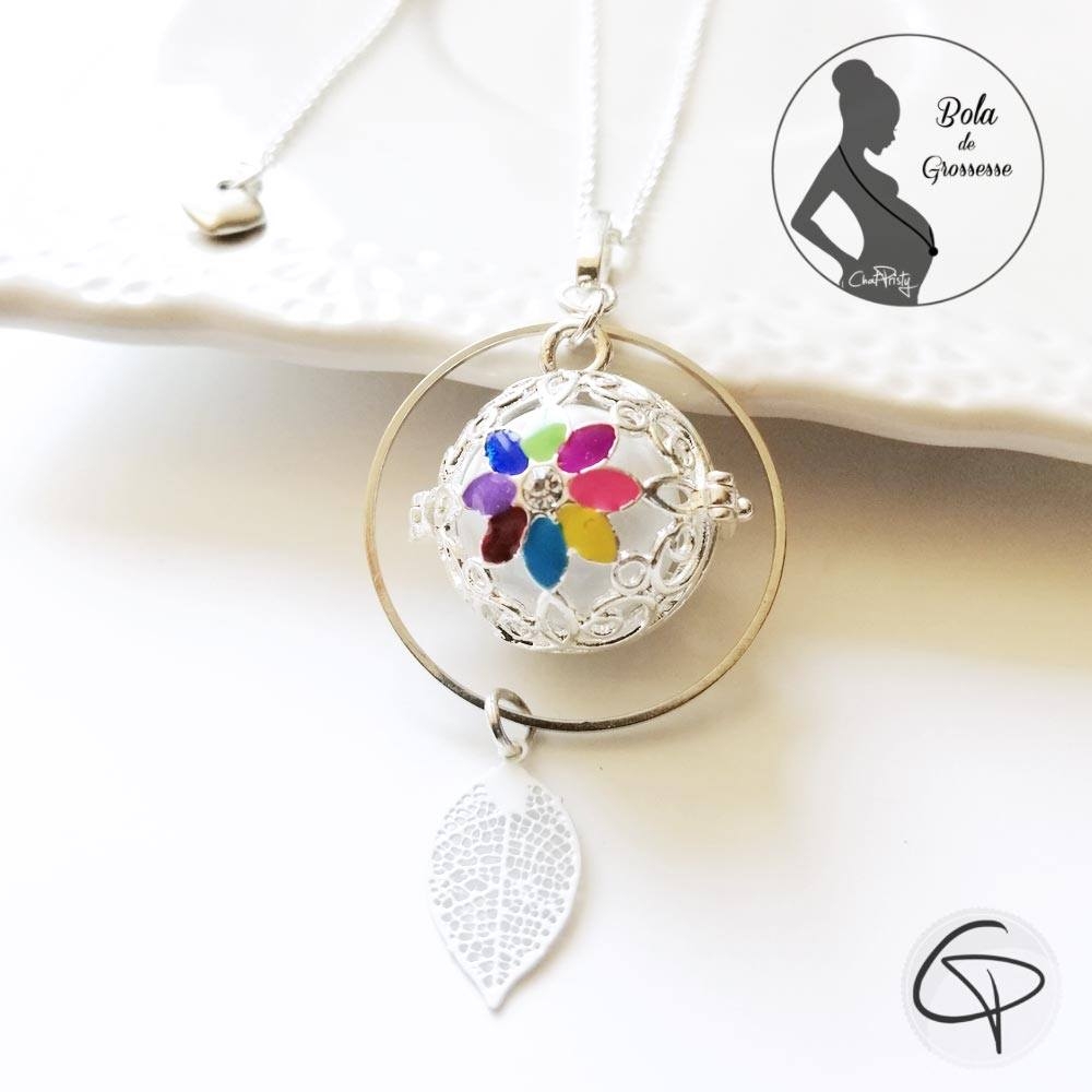 bola de grossesse fleur multicolore