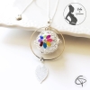 bola de grossesse fleur multicolore