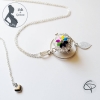 Collier de grossesse fleur argentée