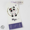 faire-part de naissance personnalisé pour fille avec un dessin de panda