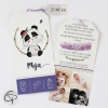 Faire-part de naissance personnalisé fille illustration panda