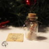 Décoration sapin de Noël fiole en verre message personnalisé
