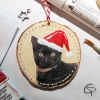 suspension original de Noël avec photo animal personnalisé