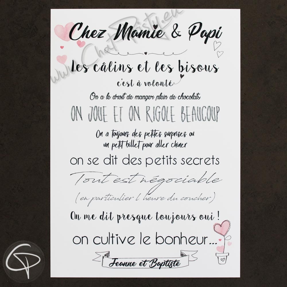 POSTER CHEZ PAPI & MAMIE (POST0186)