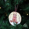 suspension pour sapin de Noël avec une illustration de renne personnalisable