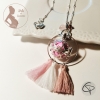 bola de grossesse fille pompons roses