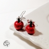 Boucles d'oreilles pomme originales