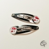 Barrettes à cheveux fleurs de coquelicot