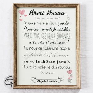 Cadeau Original Nounou Babysitter Creations Personnalisees Cadeau Original Nounou Babysitter Creations Personnalisees