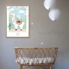 illustration lama alpaga pour bébé décoration murale originale chambre