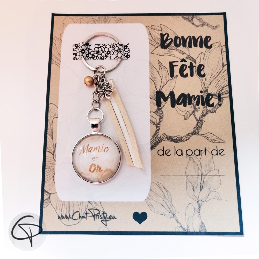 Porte clés personnalisé fête des mamies bébé - Cadeaux invités