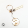 Porte-clefs médaillon message mamie en or