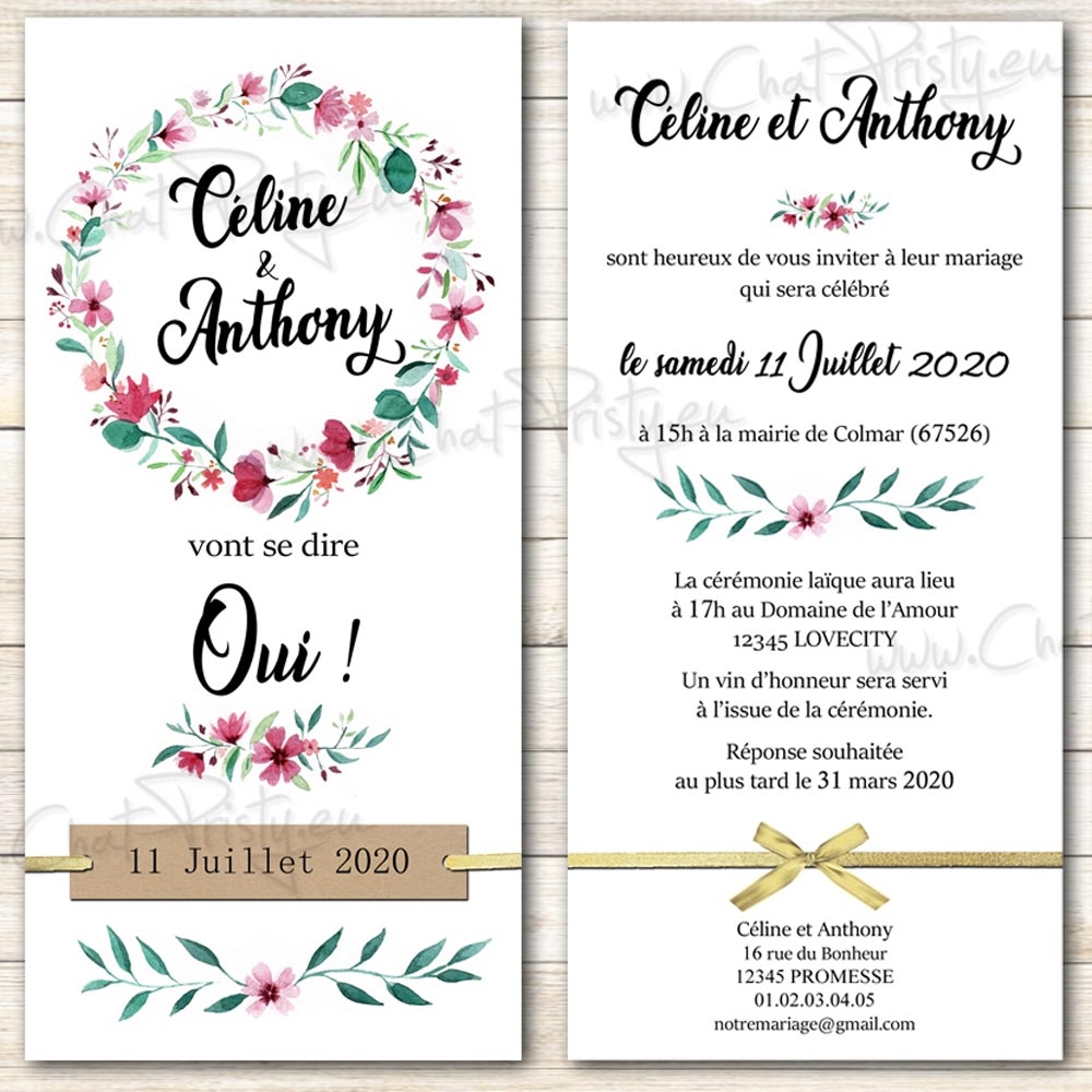 Faire-part de mariage Le plus beau Oui