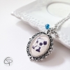  collier avec pendentif dessin panda illustration originale de créateur