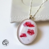 Pendentif coquelicot bijou original fait main