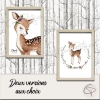 Cadre de naissance bébé biche personnalisable