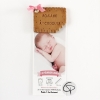 Faire-part naissance fille original biscuit personnalisable