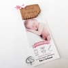 Faire-part naissance fille biscuit