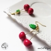 Boucles d'oreilles cerises
