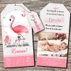 Faire-part de naissance fille flamant rose