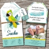 Faire-part de naissance tropical