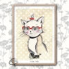 Affiche naissance chat personnalisée fille