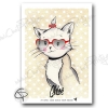 Cadeau naissance fille originale affiche chat