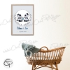 tableau pandas personnalisé pour décorer la chambre de jumeaux 