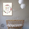 affiche de naissance fille dessin licorne avec cadre déco chambre enfant