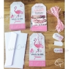 Faire-parts naissance fille flamant rose artisanal
