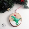 Décoration originale pour sapin de Noël avec dinosaure à personnaliser