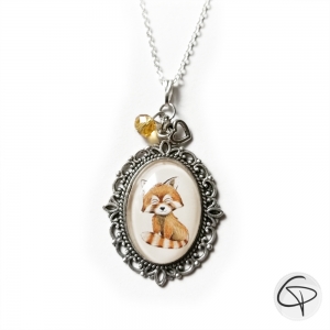 Collier enfant avec pendentif panda roux