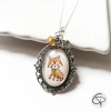 Collier panda roux pour enfant