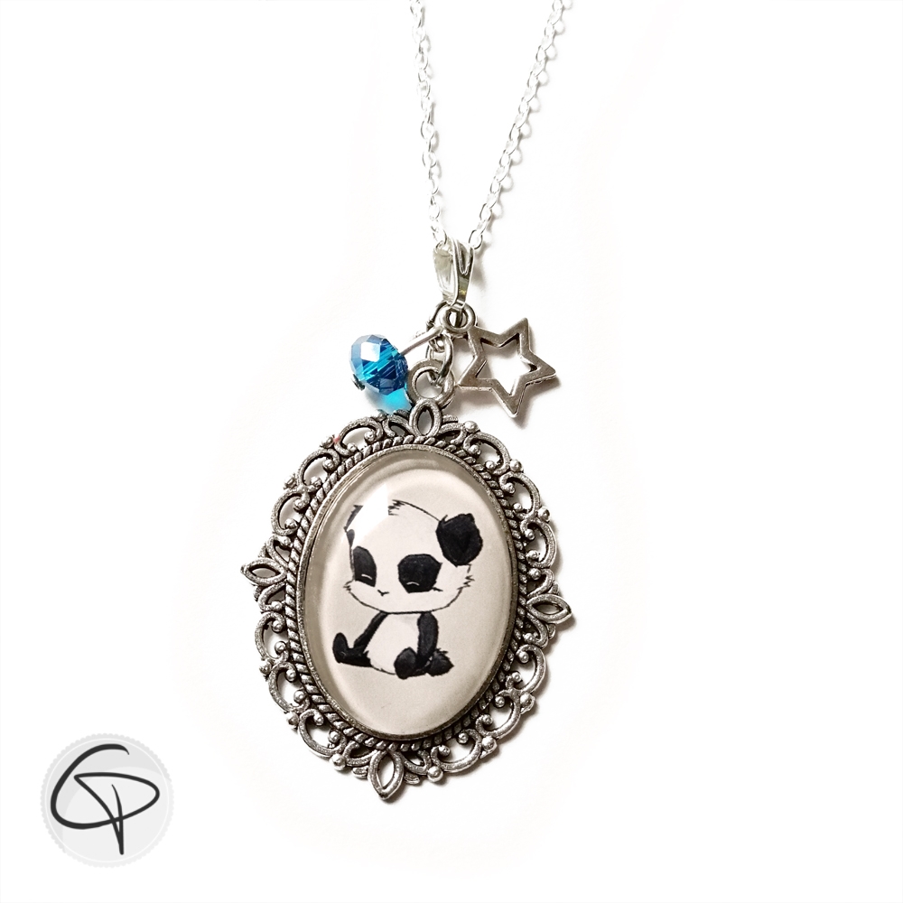 Collier original pour enfant avec panda