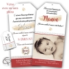 Faire-part de naissance fille avec chat lunette coeur