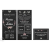 Faire-parts mariages papier noir faits main sur mesure