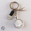 Porte-clefs AVS breloques compas et cactus