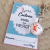 Cadeau original avec dessin fait par un enfant dans un porte-clef