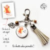Porte-clef médaillon avec dessin de votre enfant