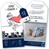 Faire-part naissance garçon super héros
