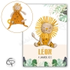 tableau lion roi de la savane composé en recopiant le doudou d'un bébé