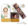 Faire-part de naissance garçon dessin lion marque-page photomaton