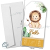 Faire-parts naissance lion enveloppes fournies