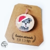 Décoration original sapin de Noël illustré d'un chien