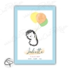 Poster hérisson pastel personnalsable pour la naissance d'un garçon