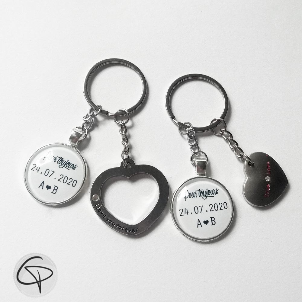 Porte Cle Coeur, lot de 2 I Love You Porte Clef Couple Porte-Clés  Personnalisés Romantiques Porte Clé Amour Porte Clé Saint Valentin pour Lui  et Ses Amants : : Mode