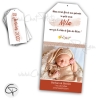 Verso du faire-part naissance fille renarde avec photos bébé personnalisée