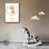 Décoration murale pour chambre de bébé dessin renarde personnalisé