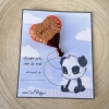 Magnet aimanté biscuit cœur chocolat pour dire merci