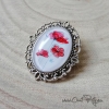 Broche argentée fleurs de coquelicot accessoire de mode femme fait main